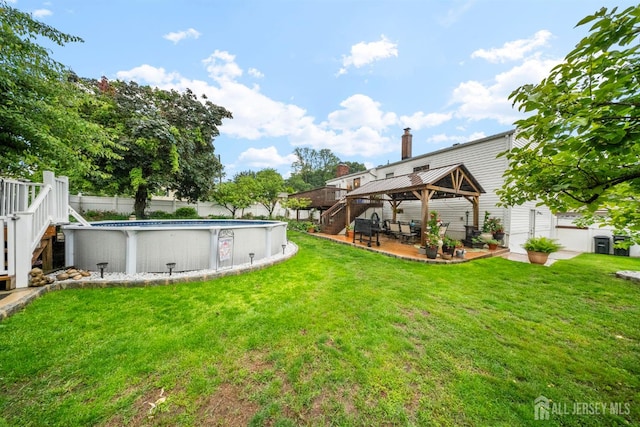 17 4th St, South River, NJ 08882 - view of yard with a gazebo, stairway, and a patio area