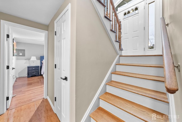 17 4th St, South River, NJ 08882 - staircase with electric panel and baseboards