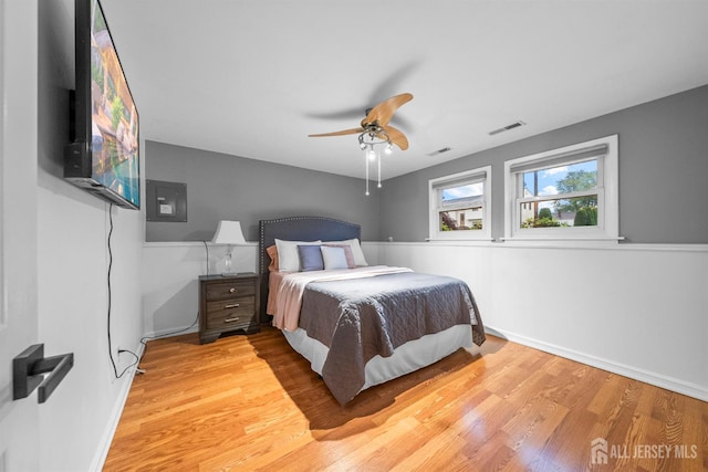 17 4th St, South River, NJ 08882 - bedroom featuring light wood finished floors, baseboards, and a ceiling fan