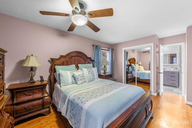 17 4th St, South River, NJ 08882 - bedroom with light wood-type flooring, a closet, and a ceiling fan