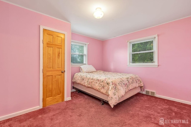 2347 Linden Ave, South Plainfield, NJ 07080 - carpeted bedroom with baseboards and ornamental molding