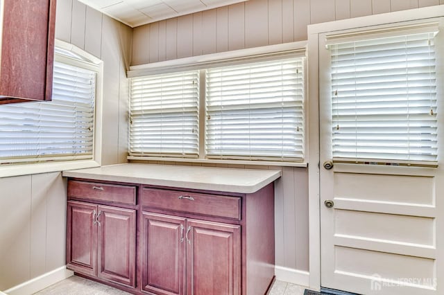 kitchen with light countertops