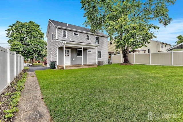 64 2nd Ave, Port Reading, NJ 07064 - back of house with board and batten siding and cooling unit