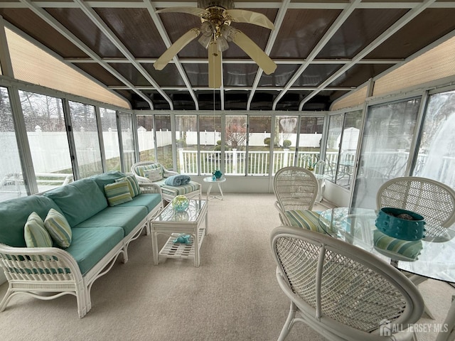 4 Hemlock Hill Rd, Jackson, NJ 08527 - sunroom with outdoor lounge area and ceiling fan
