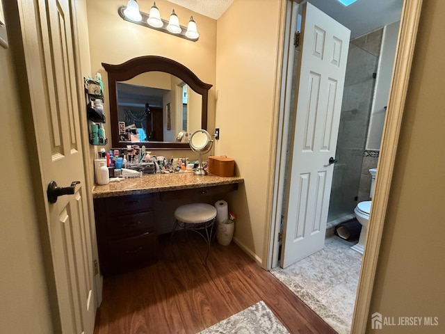4 Hemlock Hill Rd, Jackson, NJ 08527 - full bath with wood finished floors, tiled shower, and vanity