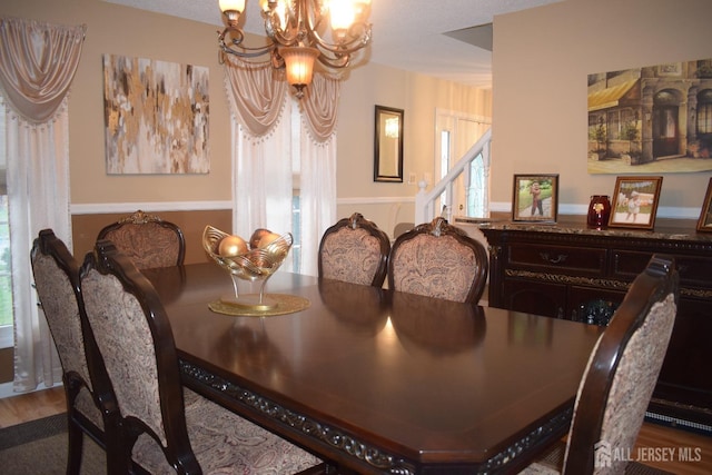 4 Hemlock Hill Rd, Jackson, NJ 08527 - dining room with a chandelier and wood finished floors