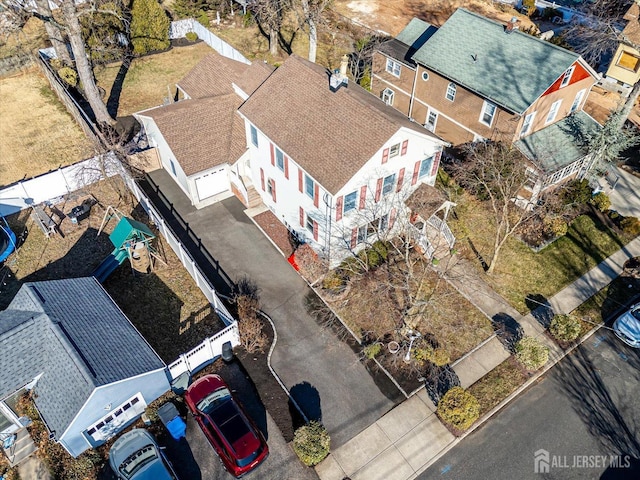 bird's eye view featuring a residential view