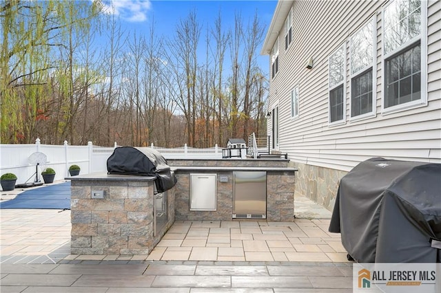 view of patio / terrace with grilling area and exterior kitchen