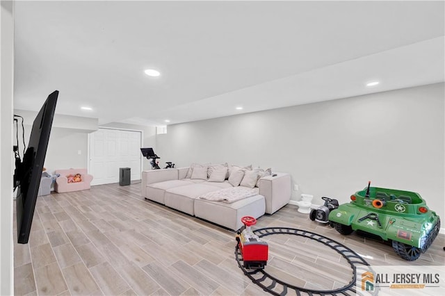 interior space featuring light hardwood / wood-style flooring