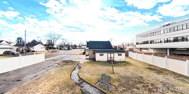 view of street featuring a residential view