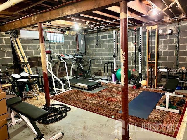 45 Browning Ave, Ewing, NJ 08638 - workout area with electric panel