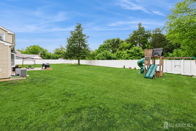 1 Webster Rd, Franklin, NJ 08873 - view of yard with a playground and central air condition unit