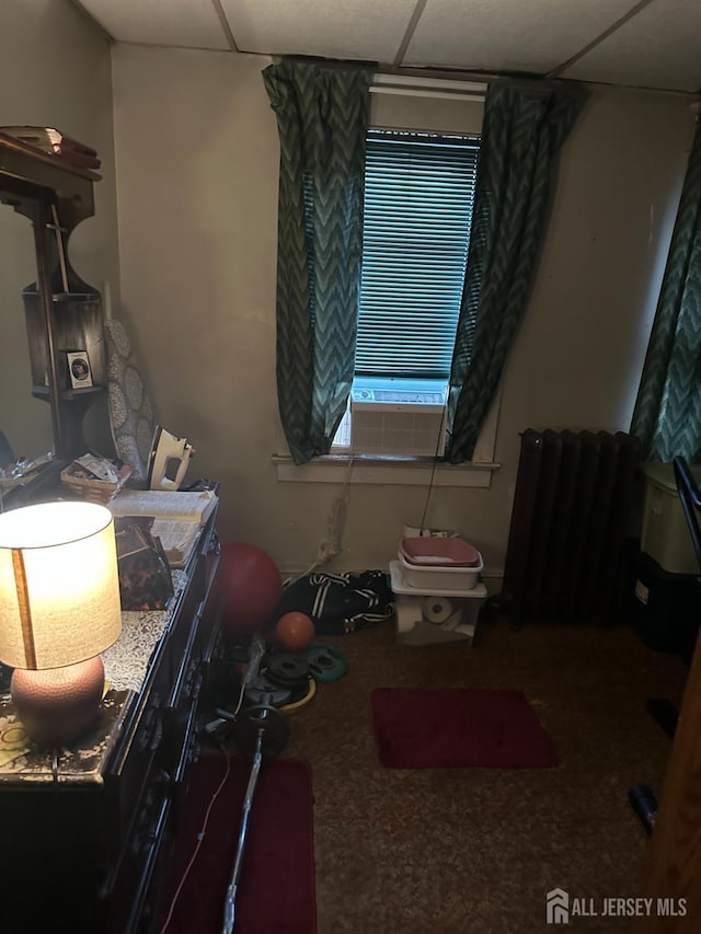 359 Parkway Ave, Trenton, NJ 08618 - bedroom featuring cooling unit and a paneled ceiling