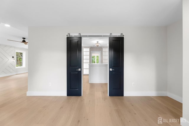 116 Hunt Dr, Princeton, NJ 08540 - empty room featuring light wood-style flooring, baseboards, and ceiling fan