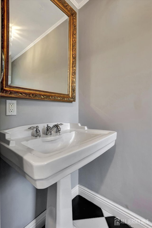 403 New Dover Rd, Colonia, NJ 07067 - bathroom featuring crown molding