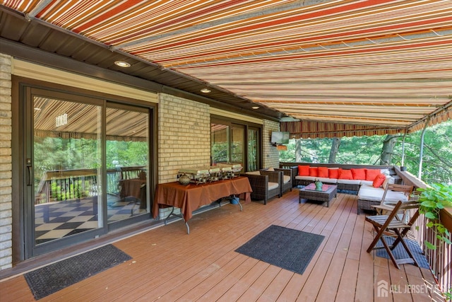 403 New Dover Rd, Colonia, NJ 07067 - deck featuring an outdoor hangout area