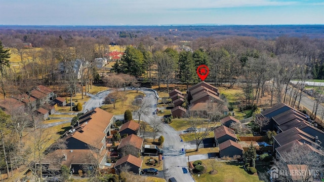 drone / aerial view featuring a residential view