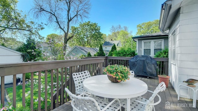 939 Salem Rd, Union Twp, NJ 07083 - deck featuring area for grilling and outdoor dining area