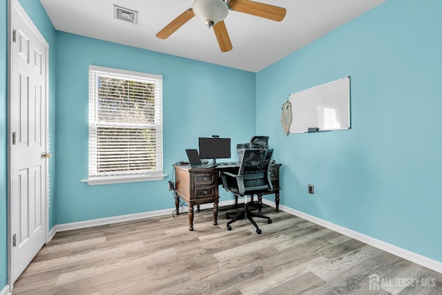 30 Montague Ave, Woodbridge Proper, NJ 08830 - office with wood finished floors and ceiling fan