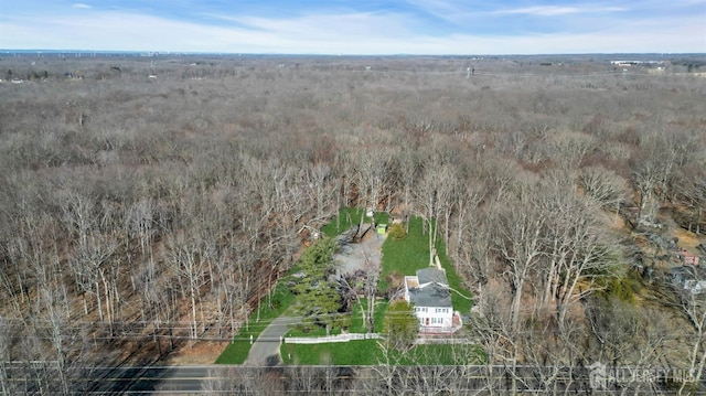 aerial view with a rural view