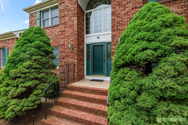18 Stout Dr, Hillsborough, NJ 08844 - entrance to property with brick siding
