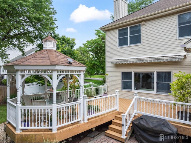 18 Stout Dr, Hillsborough, NJ 08844 - deck with a gazebo and area for grilling