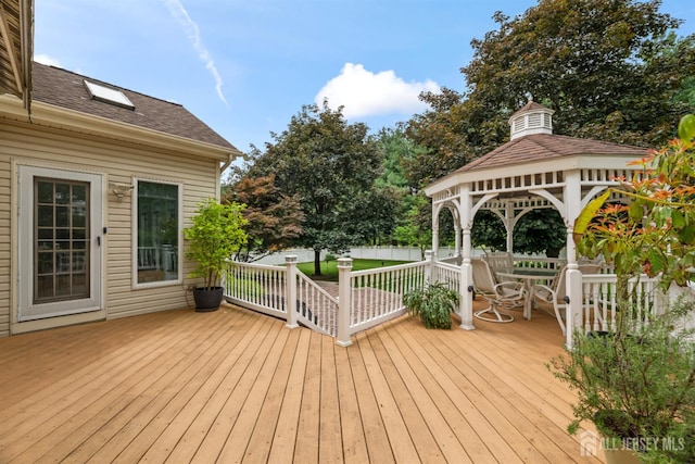 18 Stout Dr, Hillsborough, NJ 08844 - wooden deck featuring a gazebo