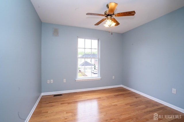24 Chesapeake Rd, South Brunswick, NJ 08852 - unfurnished room with ceiling fan, light wood-style flooring, baseboards, and visible vents