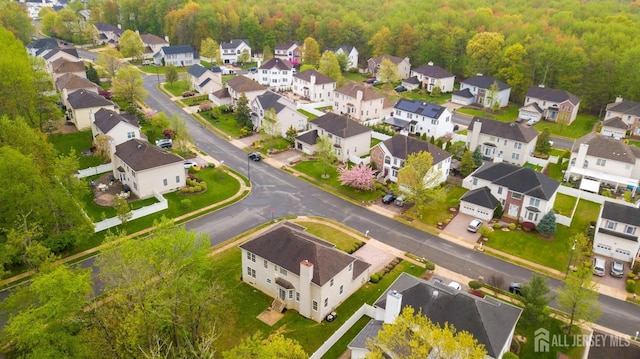 24 Chesapeake Rd, South Brunswick, NJ 08852 - bird's eye view with a wooded view and a residential view