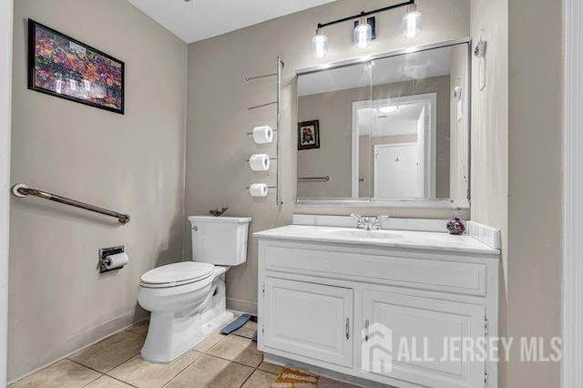 175 Portland Ln Unit C, Monroe, NJ 08831 - bathroom with toilet, vanity, tile patterned floors, and baseboards