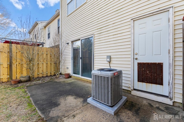 view of patio featuring central AC unit