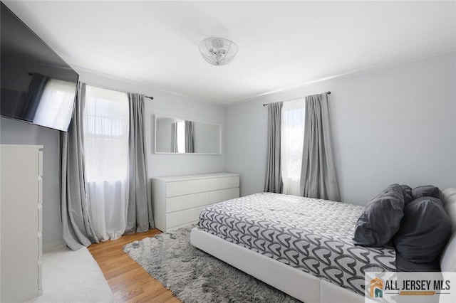 bedroom with wood finished floors