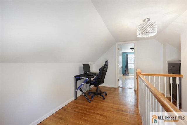 75 Strawberry Hill Ave, Woodbridge Proper, NJ 07095 - office featuring wood finished floors, lofted ceiling, and baseboards