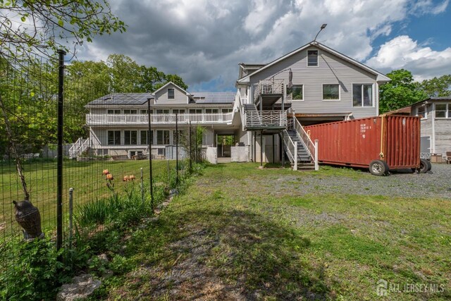 144 E Greystone Rd Unit 146, Old Bridge, NJ 08857 - back of house with stairway and a deck
