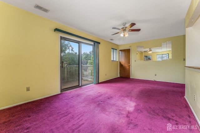 4420 Birchwood Ct, North Brunswick, NJ 08902 - carpeted empty room featuring a ceiling fan and baseboards