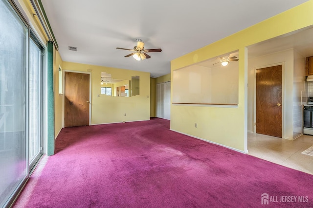 4420 Birchwood Ct, North Brunswick, NJ 08902 - carpeted empty room with ceiling fan