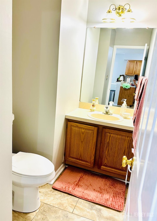91 Heather Ct, South Brunswick, NJ 08852 - half bathroom with vanity and tile patterned floors