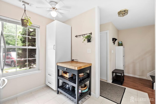 372 Mcdowell Dr, East Brunswick, NJ 08816 - interior space with a ceiling fan and light tile patterned flooring