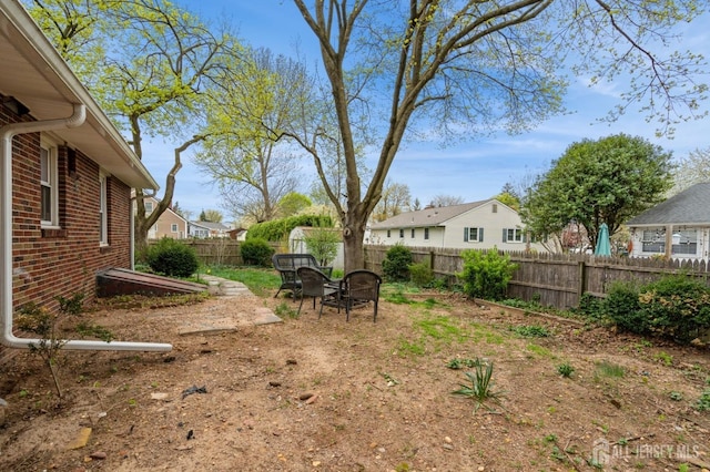 view of fenced backyard