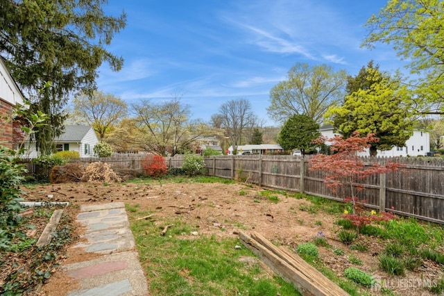 view of fenced backyard