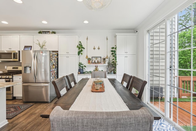 106 Ellsworth Way S, Brunswick, NJ 08852 - dining area with dark wood-type flooring and recessed lighting