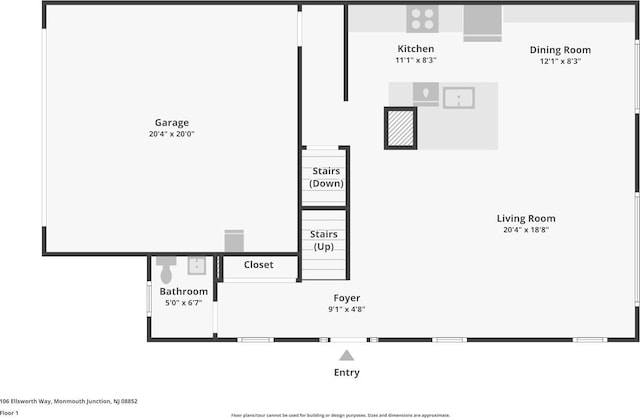 106 Ellsworth Way S, Brunswick, NJ 08852 - property floor plan
