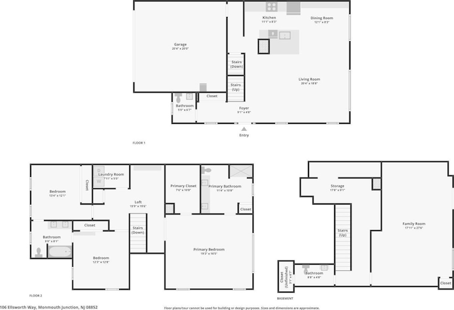 106 Ellsworth Way S, Brunswick, NJ 08852 - home floor plan