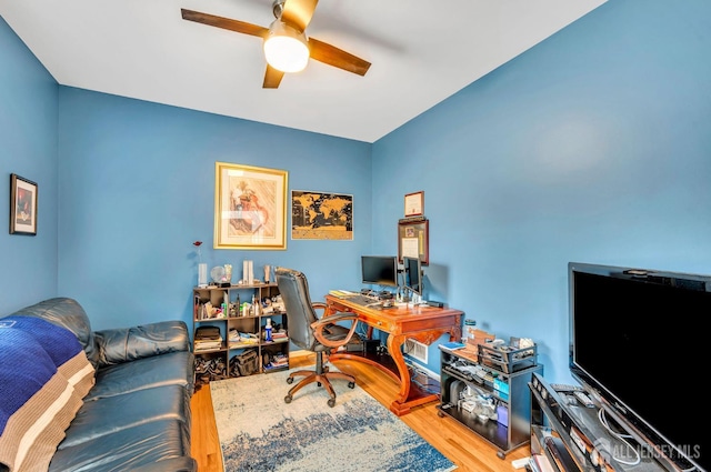 10 Rauer Ct, South Plainfield, NJ 07080 - office space with ceiling fan and wood finished floors