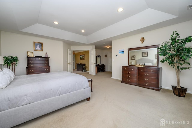 15 Heather Ct, Mansfield, NJ 08022 - bedroom with a raised ceiling, carpet floors, baseboards, and recessed lighting