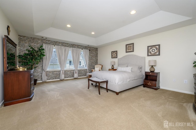 15 Heather Ct, Mansfield, NJ 08022 - bedroom with carpet floors, a raised ceiling, baseboards, and recessed lighting