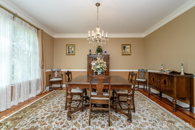 15 Heather Ct, Mansfield, NJ 08022 - dining space featuring crown molding, wood finished floors, and a chandelier