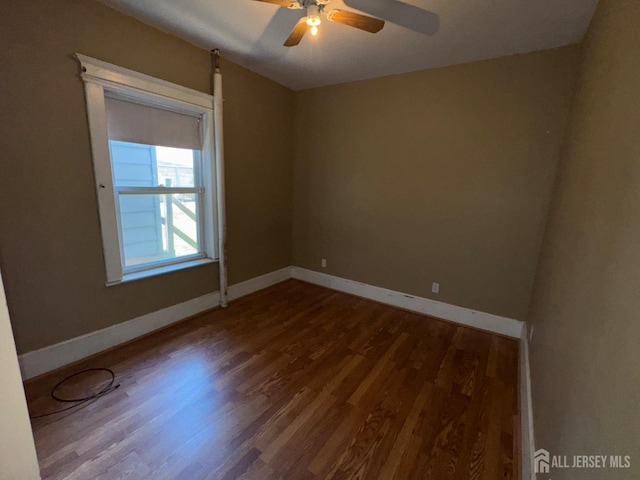 134 S Stevens Ave S, South Amboy, NJ 08879 - unfurnished room featuring wood finished floors, a ceiling fan, and baseboards