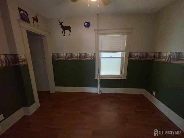 134 S Stevens Ave S, South Amboy, NJ 08879 - spare room featuring wood finished floors and ceiling fan