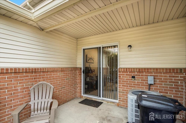 view of patio / terrace with central air condition unit